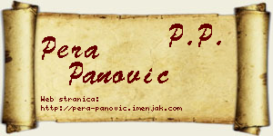 Pera Panović vizit kartica
